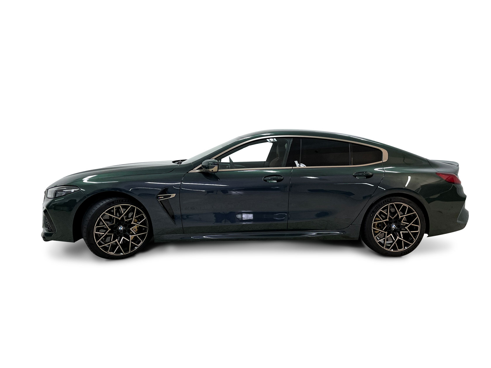 Hochzeitsauto mieten Schorndorf: BMW M8 Seitenansicht